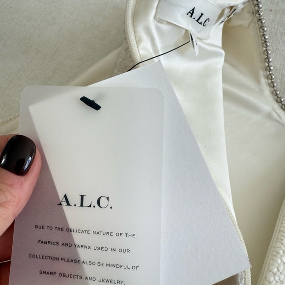 A.L.C. Cream Mini Dress with Silver Accents - Picture 16 of 16